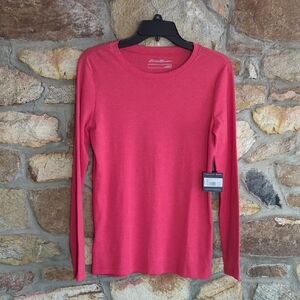 Eddie Bauer red Long Sleeve Top